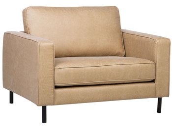 Fotel skórzany BELIANI Savalen, beżowy, 56x90 cm - Beliani