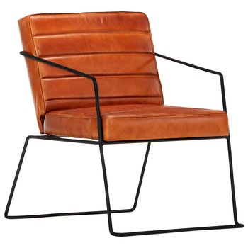 Fotel skórzany jasnobrązowy 52x70x71 cm - Zakito