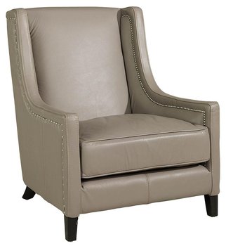 Fotel skórzany Manchester, jasny kremowy, 79x93x97cm - Dekoria
