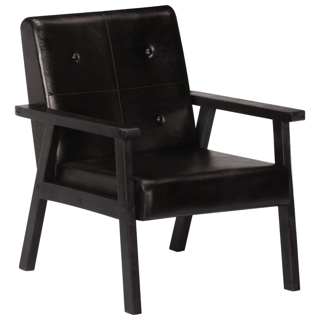 Fotel tapicerowany vidaXL, czarny, 61x70x74 cm