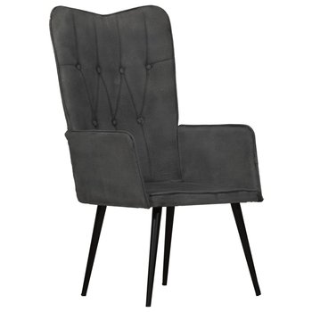 Fotel tapicerowany z wysokim oparciem, czarny, 55x - Zakito