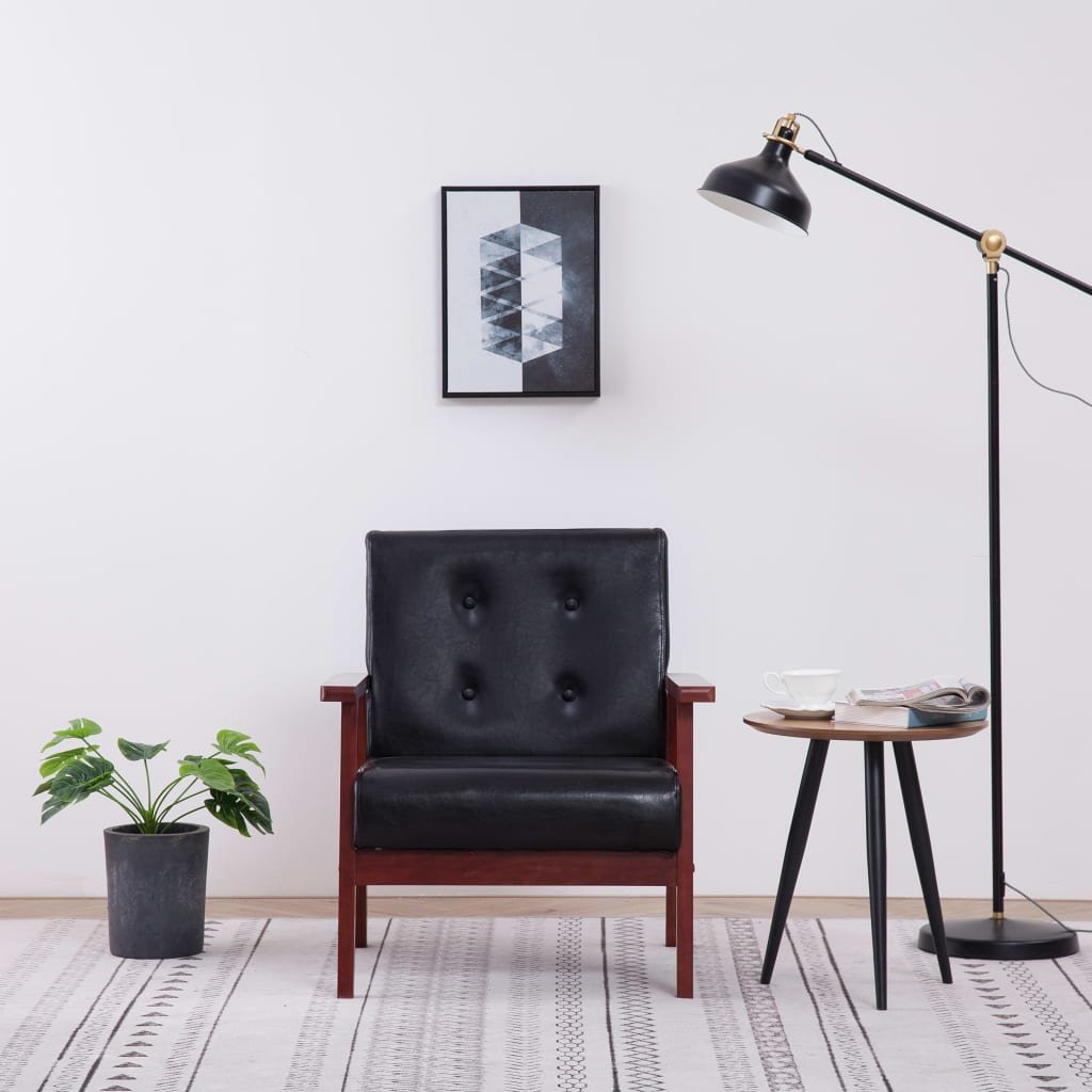Fotel telewizyjny vidaXL, czarny, 64,5x67x73,5 cm