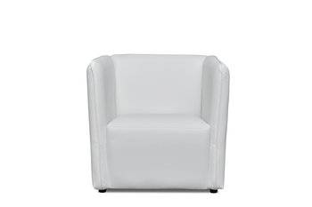Fotel UMBO *biały, 74x75x77, ekoskóra/metal/drewno/plastik  - Konsimo