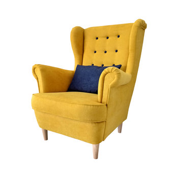 Fotel uszak Aston żółty - Scandi Home Style