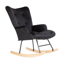 Fotel uszak MOSS bujany czarny HOMLA