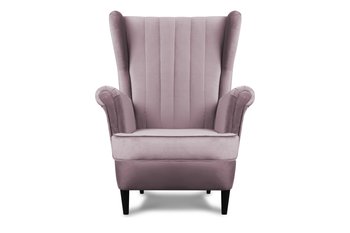 Fotel uszak na nóżkach różowy ABELO - Konsimo