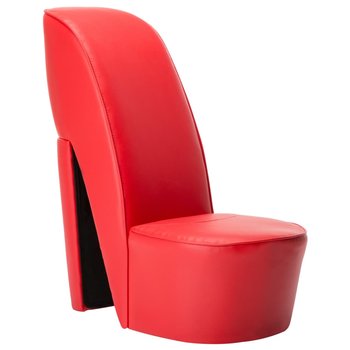Fotel w kształcie buta vidaXL, czerwony, 43x82,5x85,5 cm - vidaXL