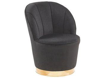Fotel welurowy BELIANI Alby, czarny, 40x52 cm - Beliani