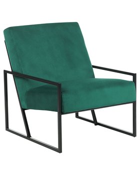 Fotel welurowy zielony DELARY - Beliani
