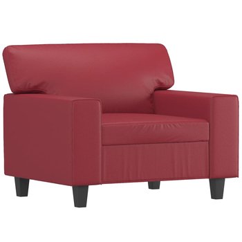 Fotel, winna czerwień, 60 cm, obity sztuczną skórą - vidaXL