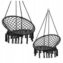 FOTEL WISZĄCY HUŚTAWKA OGRODOWA BOCIANIE GNIAZDO BOHO DO DOMU OGRODU 120CM