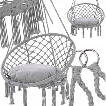FOTEL WISZĄCY HUŚTAWKA OGRODOWA BOCIANIE GNIAZDO BRAZYLIJSKIE BALKON BOHO - Realne Ceny
