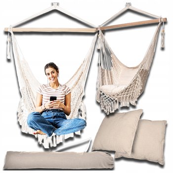 FOTEL WISZĄCY KRZESŁO BRAZYLIJSKIE Huśtawka Hamak Ogrodowy Na Balkon HAFT - MTA