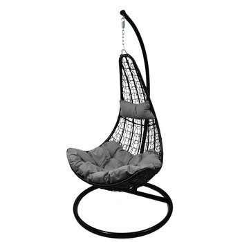 Fotel wiszący Slim, czarno-szary, 105x195 cm - VS