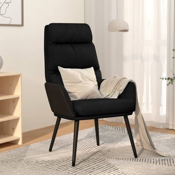 Fotel wypoczynkowy, czarny, obity tkaniną - vidaXL