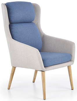 Fotel wypoczynkowy ELIOR Kossan, niebieski, 75x67x103 cm - Elior