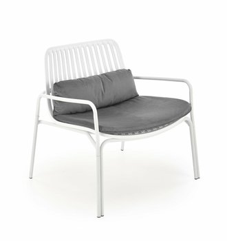 Fotel wypoczynkowy Mella biały/ szary - Intesi