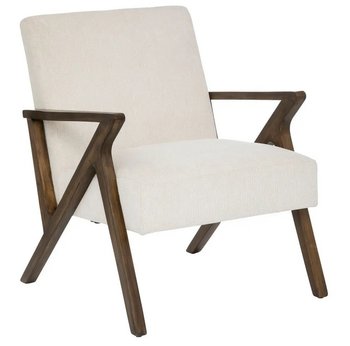 Fotel z drewnianymi podłokietnikami Andria - MIA home
