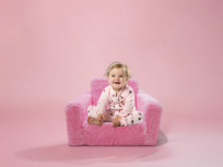 FOTELIK DLA DZIECI ROZKŁADANY FOTEL PLUSZOWY PUFA