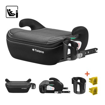 Fotelik samochodowy Cabby 30 Grey SOFIX 125-150cm I-Size, Technologia Ultra Soft, wskaźnik prawidłowego montażu. - Tulano