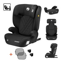 Fotelik samochodowy dla dzieci 2w1 100 -150 cm Joy 45 Black I-Size, regulowany zagłówek prowadnice ISOFIX w zestawie