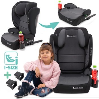 FOTELIK SAMOCHODOWY MODEL MATTEO SZARO-CZARNY R129 100-150 CM ISOFIX - LITTLE RIDER