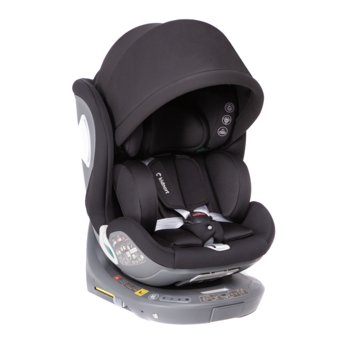 Fotelik samochodowy Orn ISOFIX noga stabilizująca, norma I-Size, obrotowy 360, do 36 kg, czarny - Kidnort