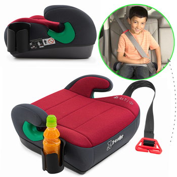 FOTELIK SAMOCHODOWY PODKŁADKA SIEDZISKO BORDOWO-SZARY R129 125-150 CM - Traveller