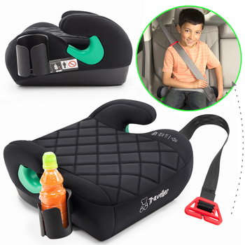 FOTELIK SAMOCHODOWY PODKŁADKA SIEDZISKO CZARNY PIKOWANY R129 125-150 CM - Traveller