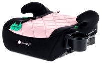 Fotelik Samochodowy Podstawka Booster Siedzisko Samochodowe Isofix 125-150 Cm Uchwyt Na Kubek Littlenestpro Czarny Różowy Sun Baby