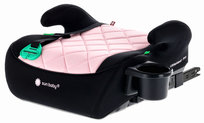 Fotelik Samochodowy Podstawka Booster Siedzisko Samochodowe Isofix 125-150 Cm Uchwyt Na Kubek Littlenestpro Czarny Różowy Sun Baby