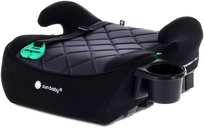 Fotelik Samochodowy Podstawka Booster Siedzisko Samochodowe Isofix 125-150 Cm Uchwyt Na Kubek Littlenestpro Czarny Sun Baby