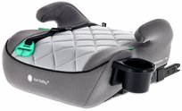 Fotelik Samochodowy Podstawka Booster Siedzisko Samochodowe Isofix 125-150 Cm Uchwyt Na Kubek Littlenestpro Szary Sun Baby
