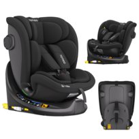 Fotelik samochodowy Totico Travi i-Size 40–150 cm (0–36 kg) obrotowy 360° z ISOFIX Czarny