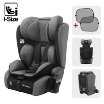 Fotelik samochodowy Tulano Zooma 25, i-Size, regulowany zagłówek, Szaro-Czarny