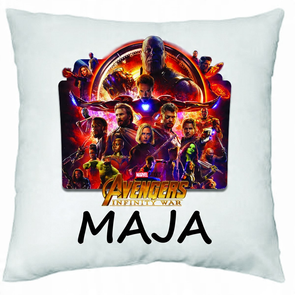 Foto Poduszka Avengers Infinity War + IMIĘ Dziecka - Atram | Sklep ...