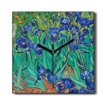Foto zegar na płótnie cichy Irysy Van Gogh 30x30, Coloray - Coloray