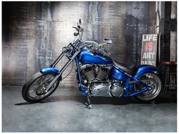 Fototapeta Chromowany motocykl, 2 elementy, 200x150 cm - Oobrazy