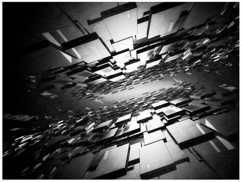 Fototapeta Czarno-biała otchłań, 2 elementy, 200x150 cm - Oobrazy