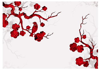 Fototapeta, Czerwony krzew, 100x70 cm - DecoNest