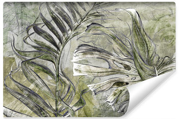 Fototapeta Do Salonu ABSTRAKCJA Monstera Liście Mur 180cm x 120cm - Muralo