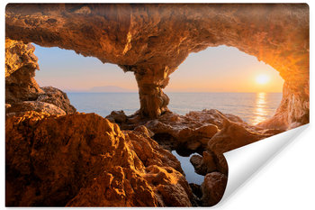 Fototapeta Do Salonu Zachód Słońca Ocean Pejzaż Efekt 3D 300cm x 210cm - Muralo