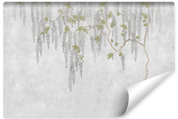 Fototapeta Do Sypialni Drzewo Kwiaty BETON Mur Loft Nowoczesny Wzór 180cm x 120cm - Muralo