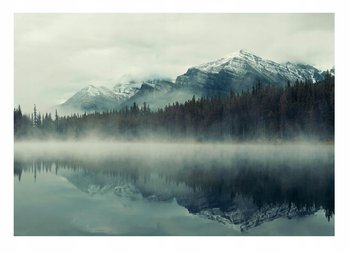 Fototapeta GÓRY 3D Mgła Las Jezioro Natura Tapeta Na Flizelinie Do Sypialni Salonu Na Ścianę 254x184 - Consalnet