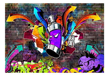 Fototapeta, Graffiti: Kolorowy atak, 200x140 cm - DecoNest