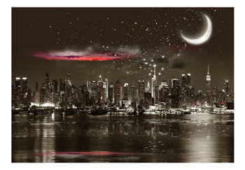 Fototapeta, Gwiezdna noc nad NY, 150x105 cm - DecoNest