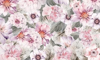 Fototapeta HOMEPRINT Pastelowe kwiaty 300x250 cm Premium MagicStick - HOMEPRINT