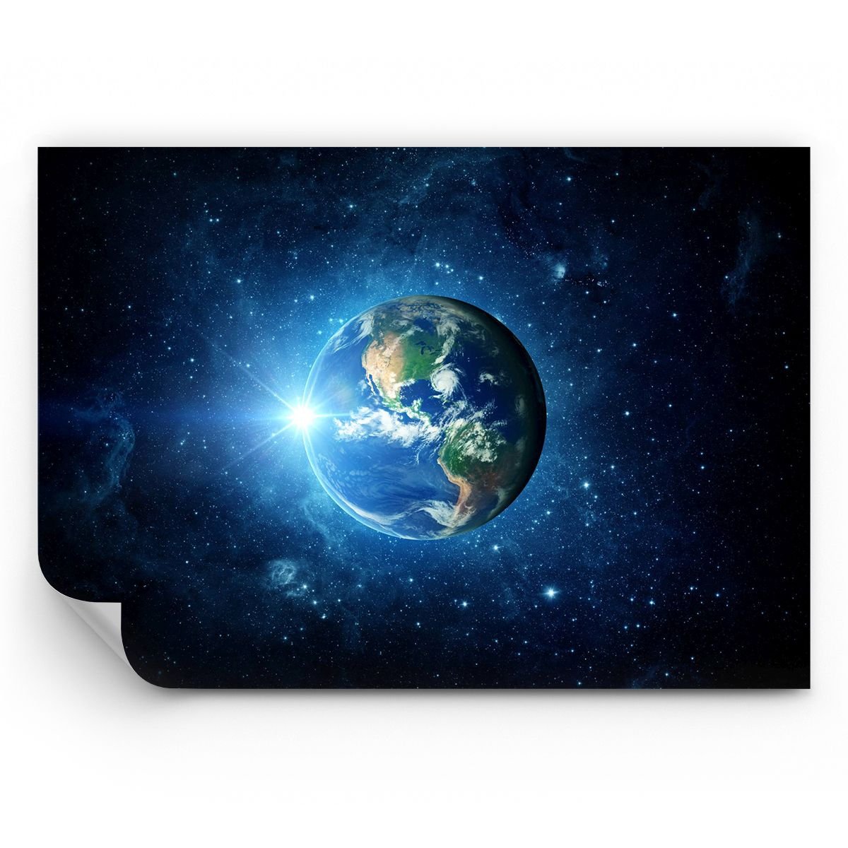 FOTOTAPETA Kosmos Planet Ziemia Kula Ziemska TAPETA NA CIAN DO fototapeta-kosmos-planet-ziemia-kula-ziemska-tapeta-na-cian-do