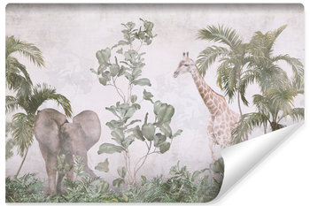 Fototapeta Las Tropikalny We Mgle Beton Mural Zwierzęta Abstrakcja 180cm x 120cm - Muralo