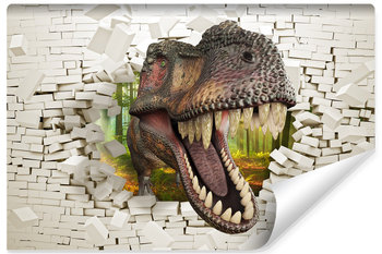 Fototapeta Młodzieżowa DINOZAUR Cegła Mur Abstrakcja 3D 180cm x 120cm - Muralo